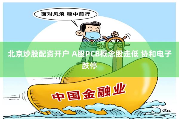 北京炒股配资开户 A股PCB概念股走低 协和电子跌停